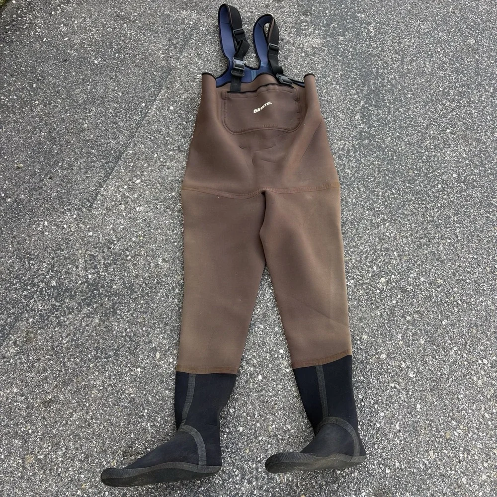VTG Simms Neoprene Chest Waders Men's L Long Fishing Hunting Made USA Waterproof